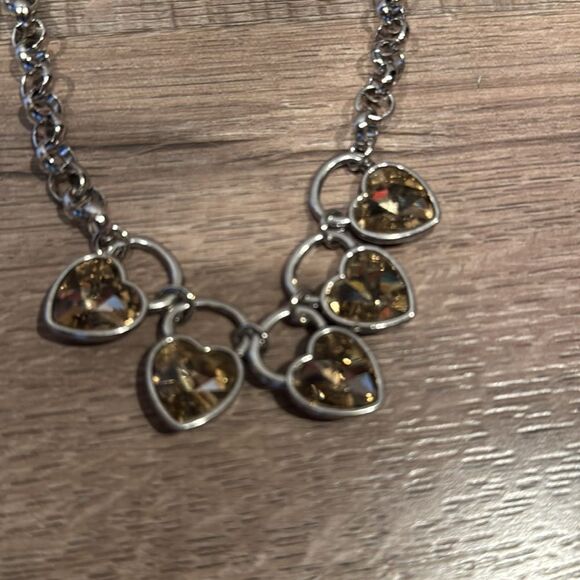 Paparazzi Silver and Gold Heart Jewelry Set - Picture 3 of 4